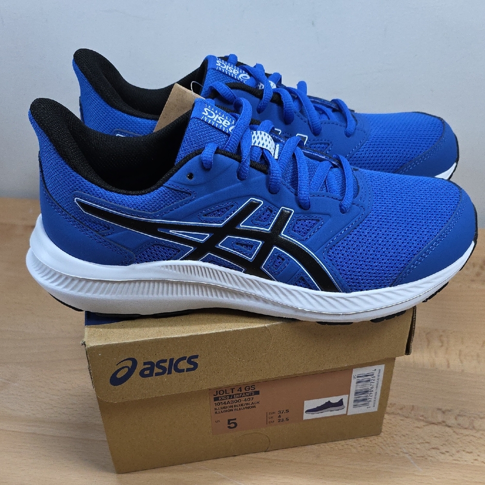 ASICS Boys 5 Vibrant Blue Athletic Shoes